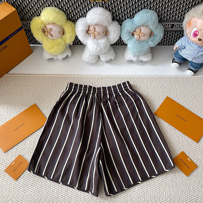 lv louis vuitton vertical stripe jogger shorts